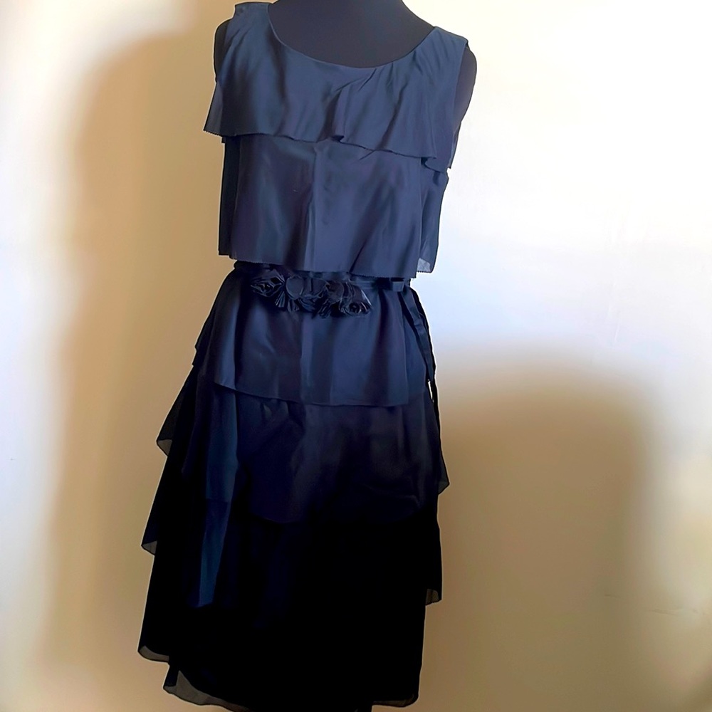 Talbots 100% Cotton Sleeveless Tiered Dress